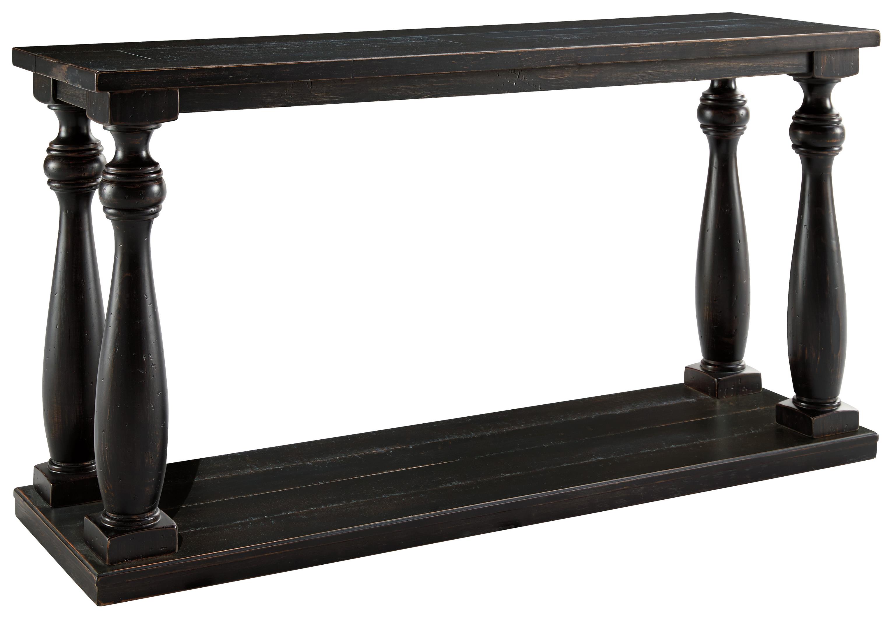 Signature Design by Ashley Mallacar T880 4 Rustic Black Finish